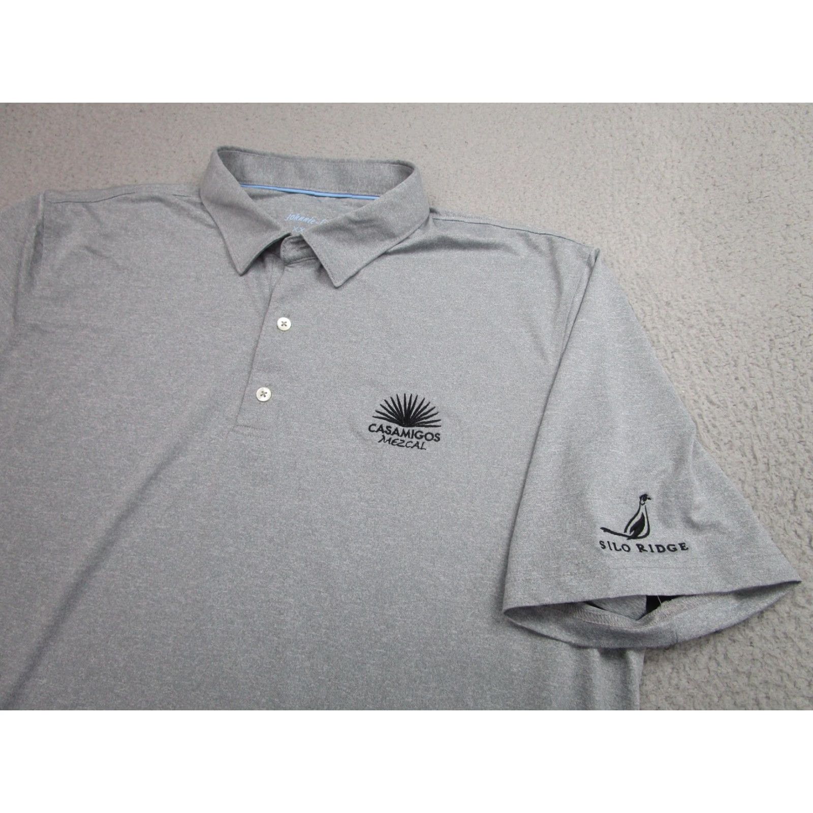 johnnie-O johnnie-O Polo Shirt Mens 2XL Gray Casamigos Mezcal Silo Ridge Golf Logo Size US XXL / EU 58 / 5 - 2 Thumbnail
