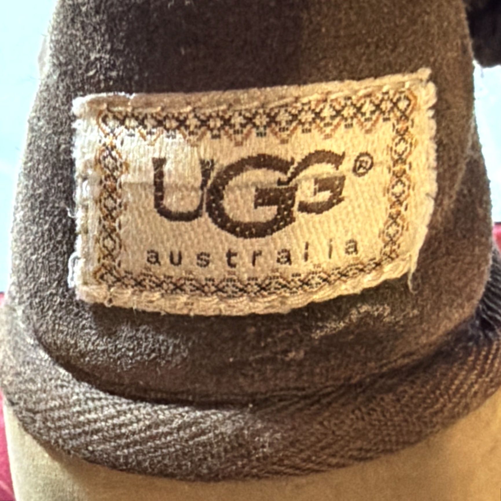 Ugg UGG Australia Brown Crochet Knit Tall Boot Womens Sz 7 Mid-Calf Sheepskin Lined Pull On Classic Boots Size M / US 6-8 / IT 42-44 - 2 Thumbnail