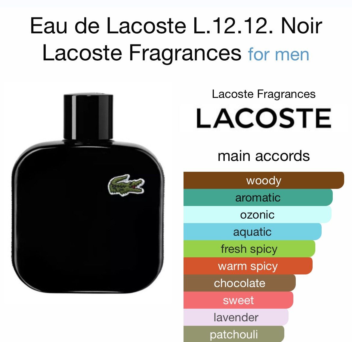 Lacoste Black L 12 12 Noir Lacoste Noir Oz Tester Brand New