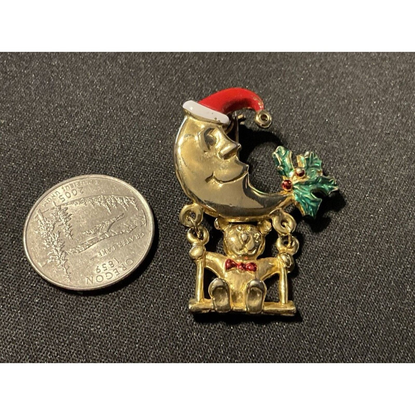 Other 3 Christmas Brooches, Snowman, Cat & Moon Size ONE SIZE - 6 Thumbnail