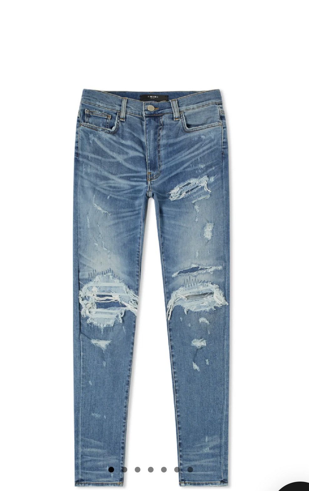 Amiri Amiri Indigo Distressed Jeans Size US 34 / EU 50 - 10 Thumbnail