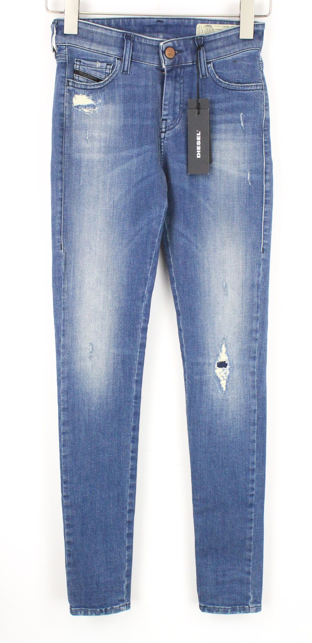 Diesel SLANDY 084MU W24/L32 Girls Blue Stretch Jeans 70524 Size 24" / US 00 / IT 34 - 2 Thumbnail