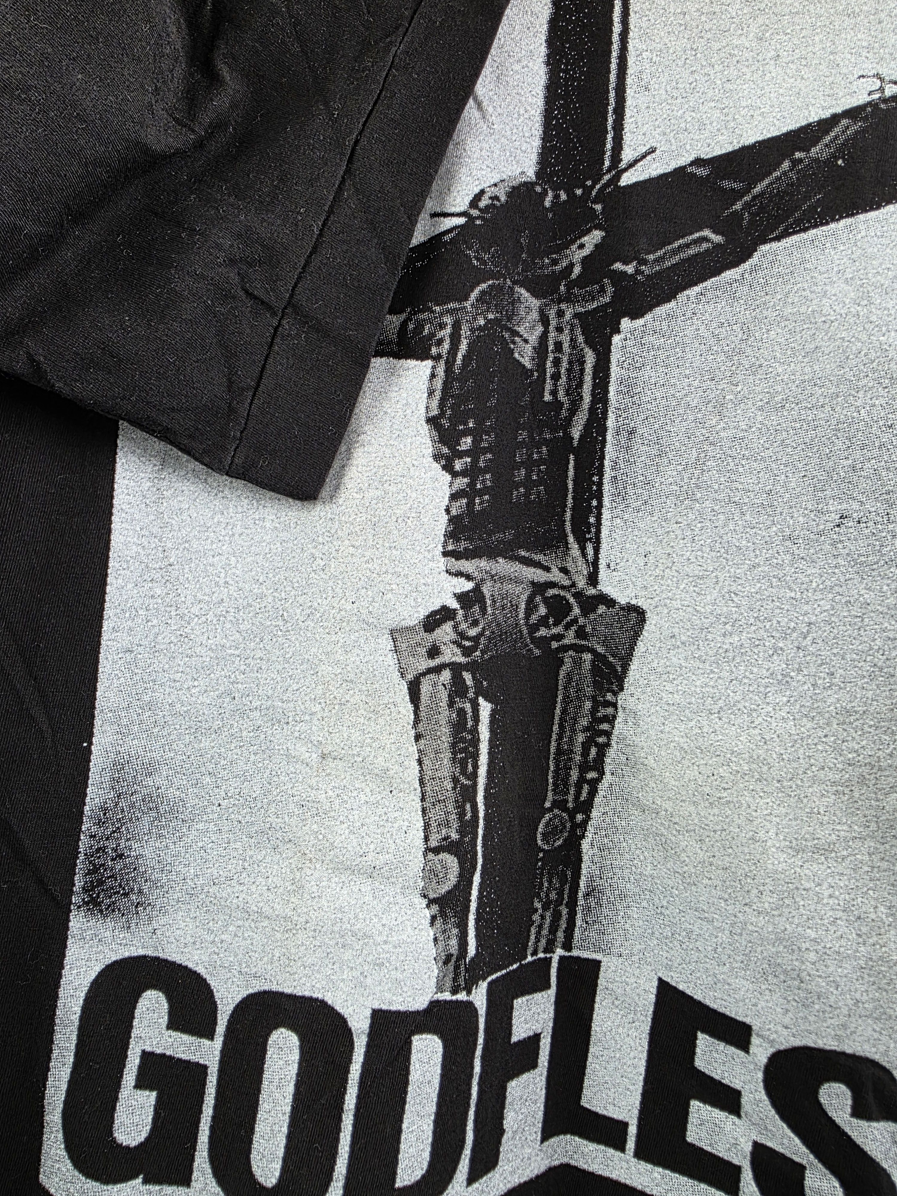 Band Tees × Vintage 1995 Godflesh Selfless Jesus Christ European Spring Tour L Size US L / EU 52-54 / 3 - 3 Thumbnail