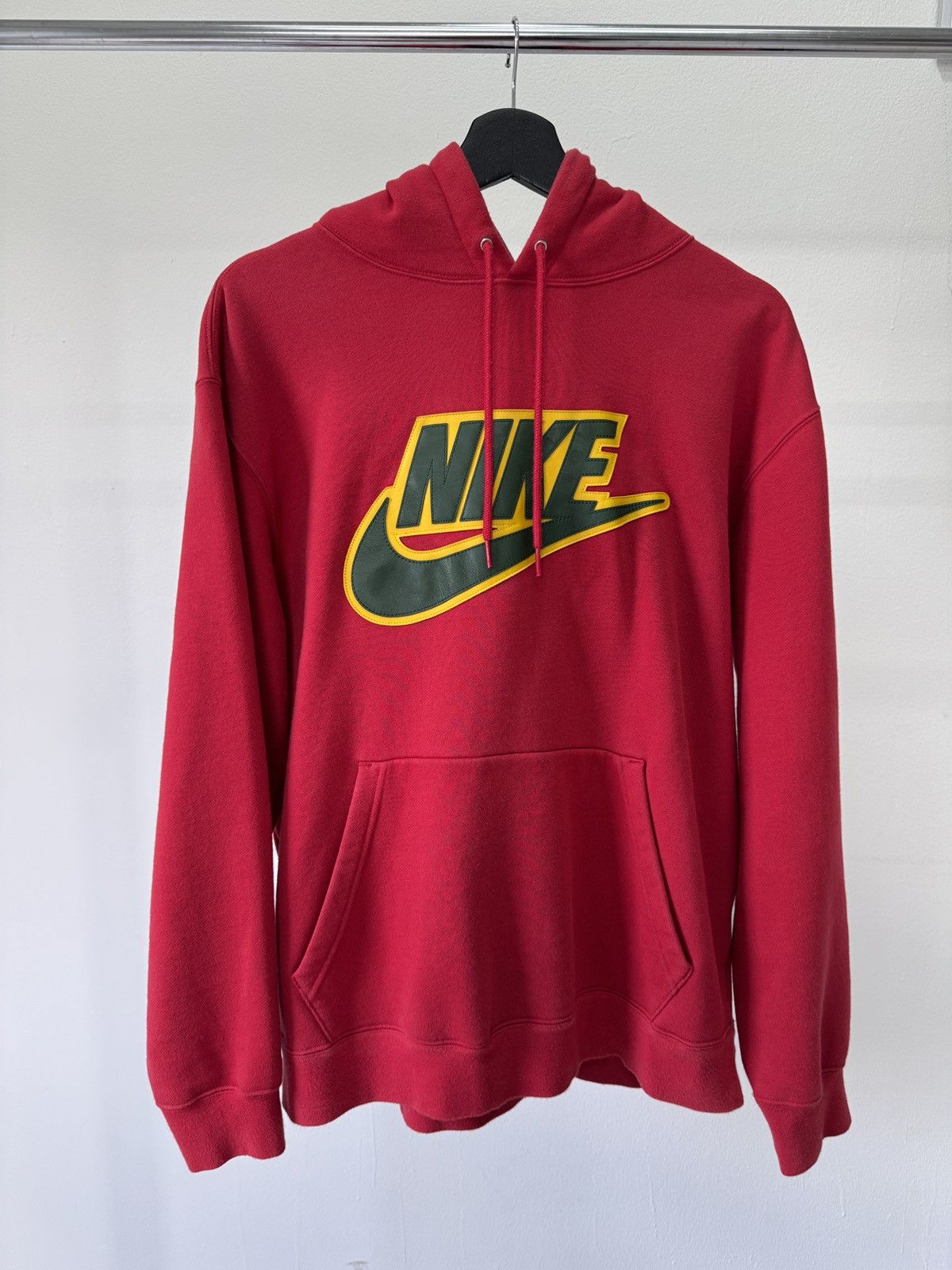 トップス Supreme Nike Leather Hooded Sweatshirt Supreme Nike Leather Applique Hooded Sweatshirt Black Men's