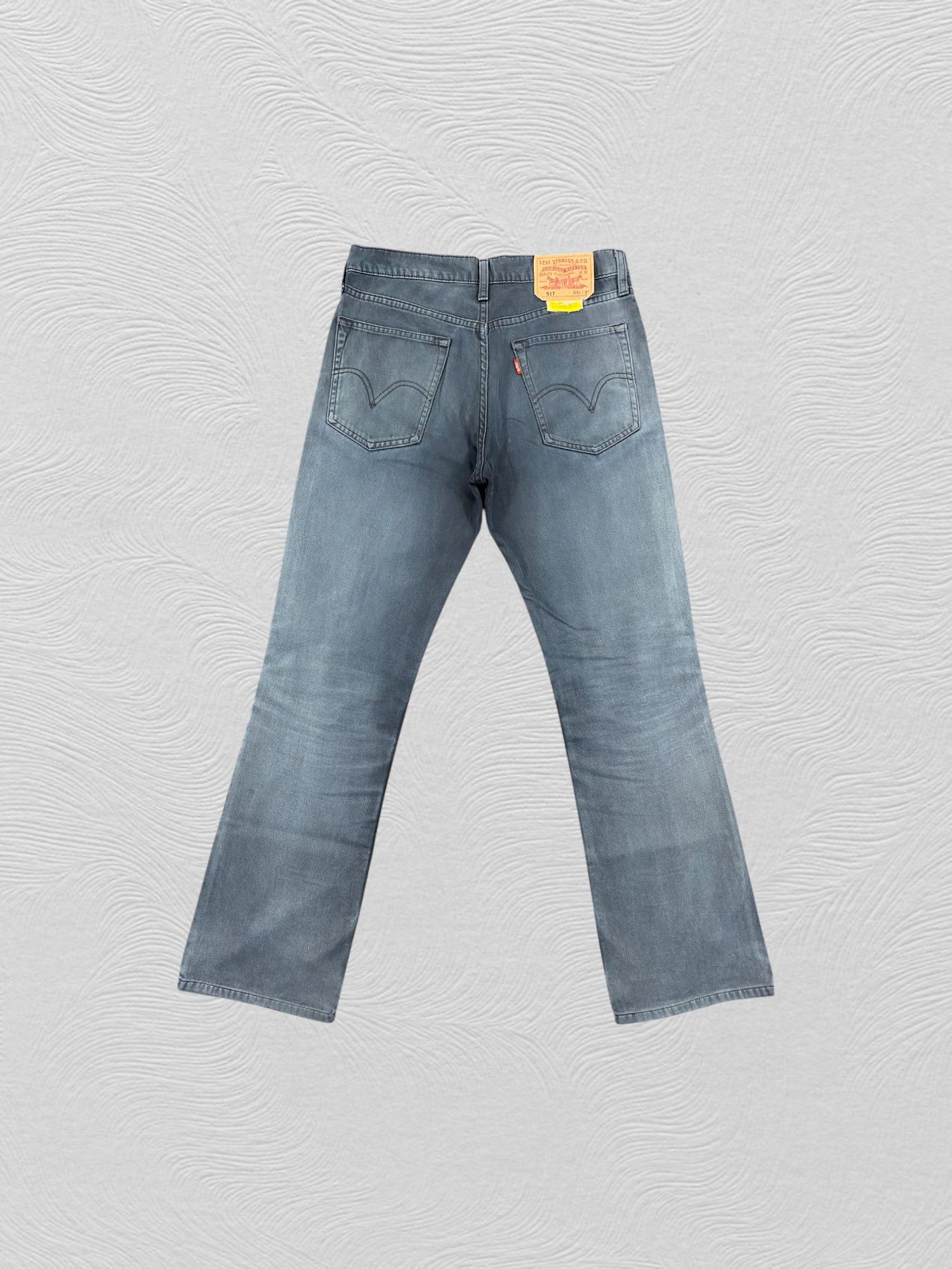 If Six Was Nine Vintage Faded Black Levis 517 Flare Denim Pants -CP214 Size US 31 - 2 Thumbnail