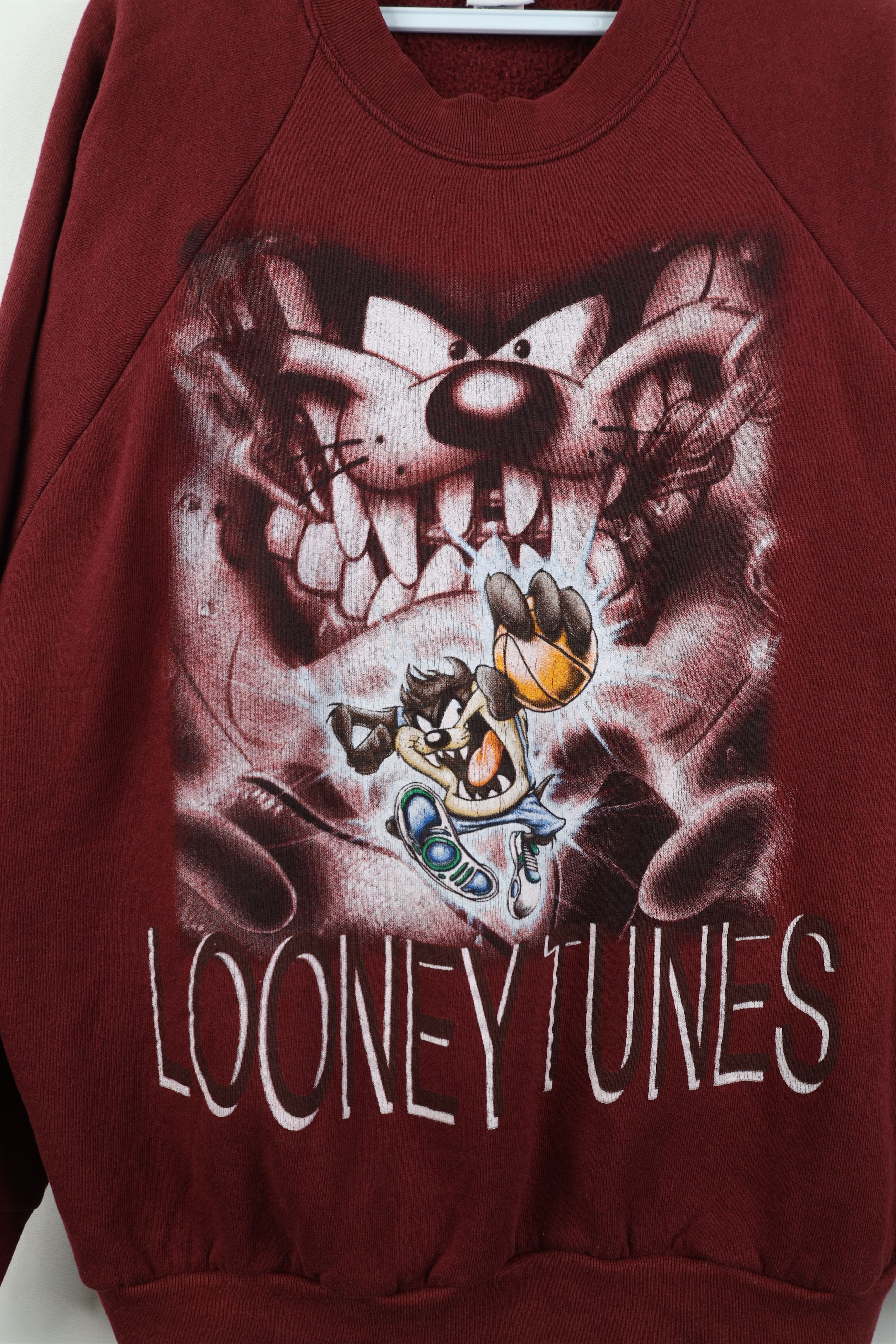 Vintage Vintage 90s Looney Tunes Taz Tazmanian Devil Sweatshirt Size US XXL / EU 58 / 5 - 4 Thumbnail