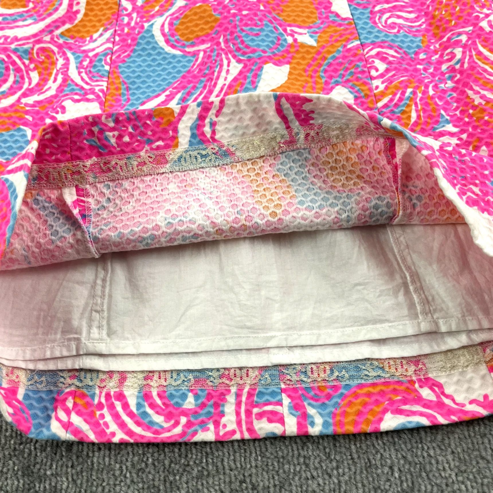 Lilly Pulitzer VINTAGE Lilly Pulitzer Dress Women Size 00 Iggy Shorely Feeling Tanked Cut Shift Pique Size S / US 4 / IT 40 - 7 Thumbnail