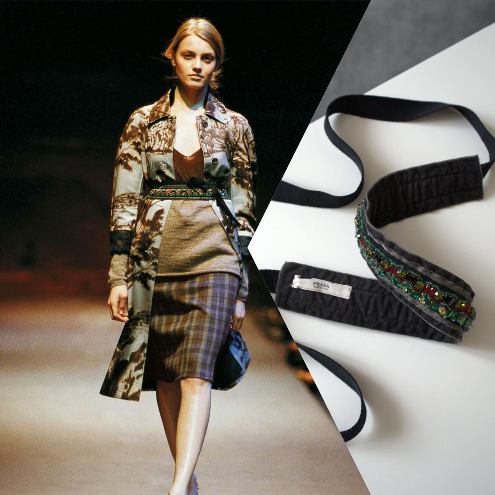 Prada F/W 2004 Prada RUNWAY Beaded Belt / Crystal Embellished Size ONE SIZE - 1 Thumbnail