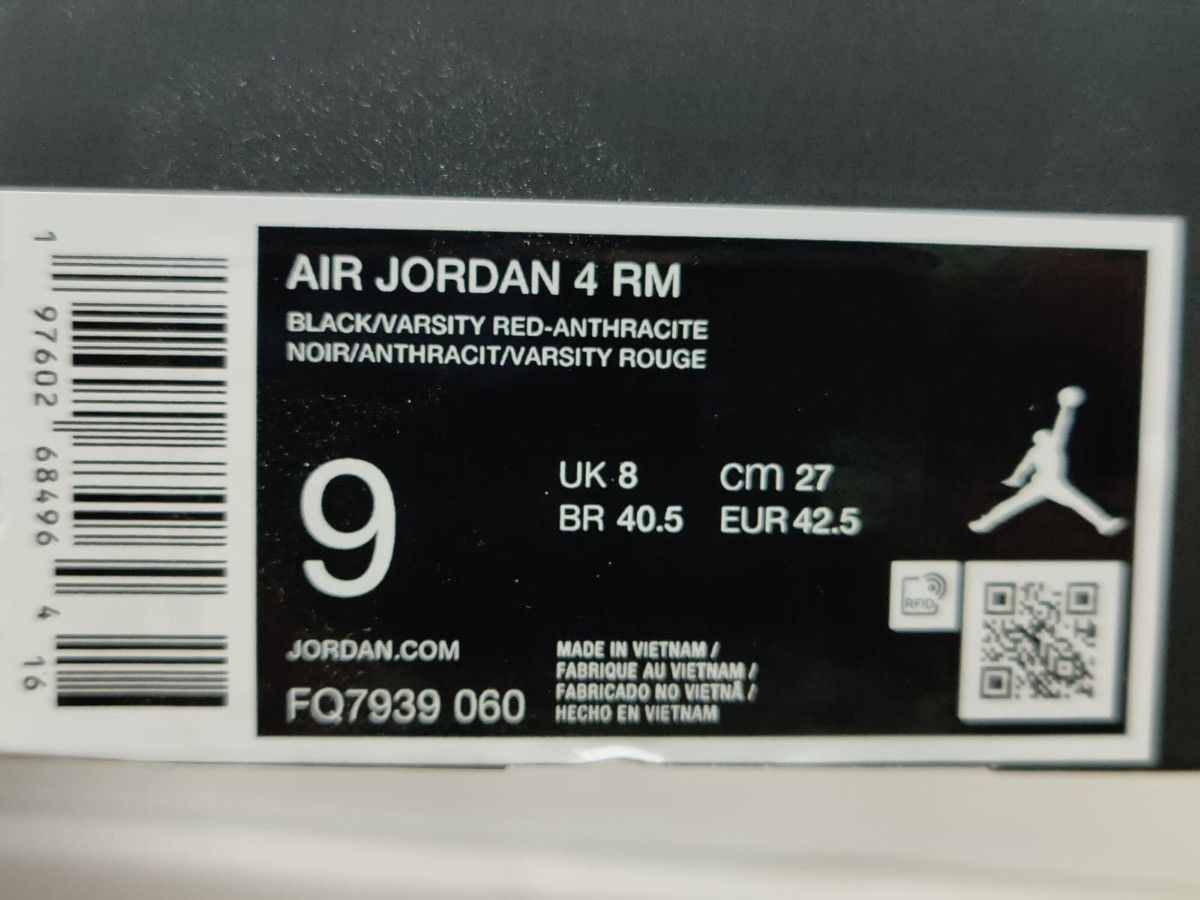 Jordan Brand Air Jordan 4 RM Bred size EU 42.5-US 9 Size US 9 / EU 42 - 9 Thumbnail