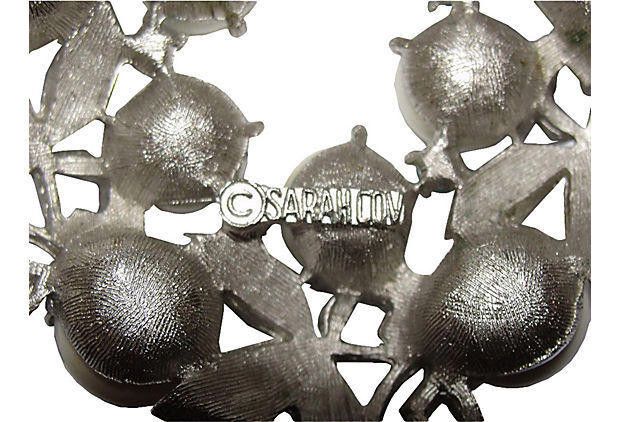 Designer Sarah Coventry Costume Silver Tone Simulate Pearl Wreath Pin Size ONE SIZE - 5 Thumbnail
