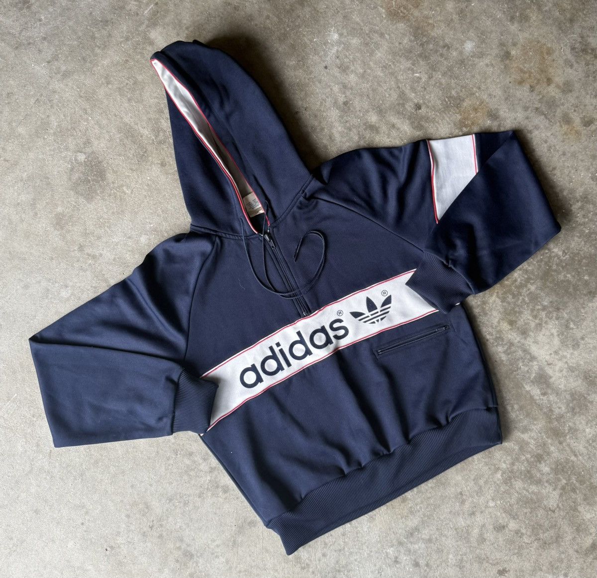 Adidas Adidas 1/4 Zip Up Jacket Size X - Large (20) Size US XL / EU 56 / 4 - 1 Thumbnail