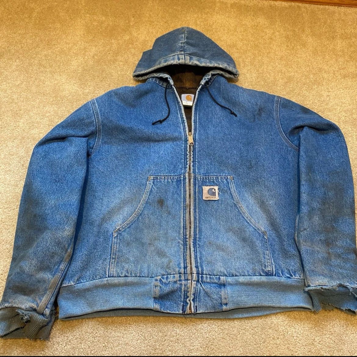 Carhartt Carhartt Denim Hoodie (hooded jacket) Size US XL / EU 56 / 4 - 1 Thumbnail