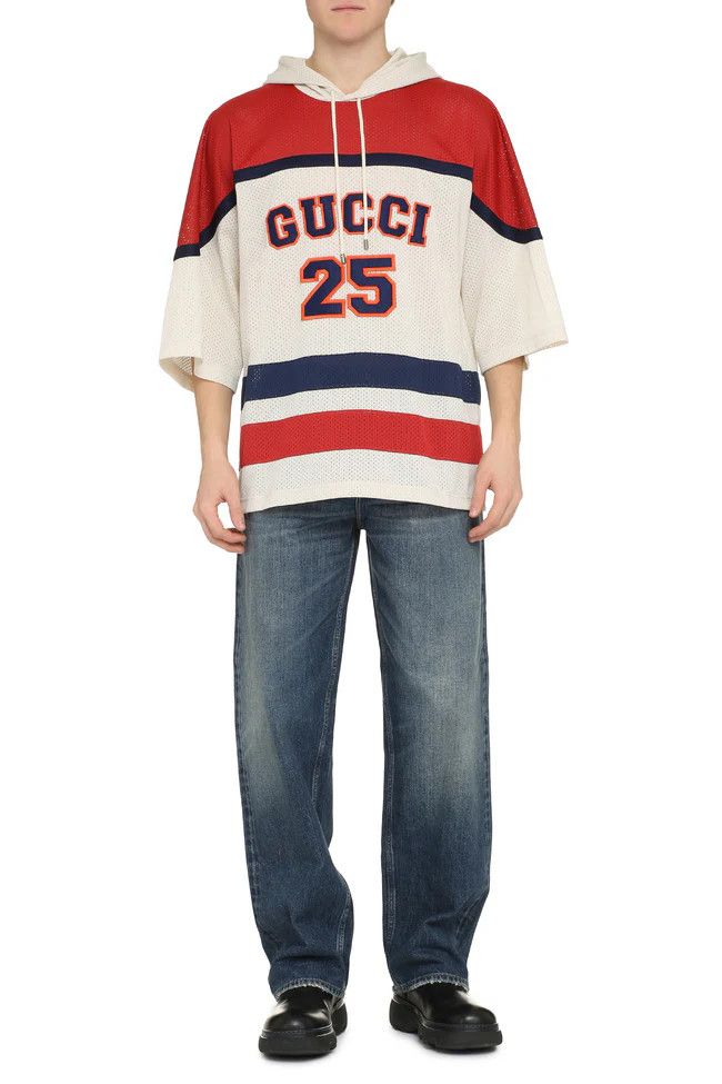 Gucci o1s1wg110225 Mesh Fabric Sweatshirt Hoodie in Multicolor Size US S / EU 44-46 / 1 - 3 Thumbnail