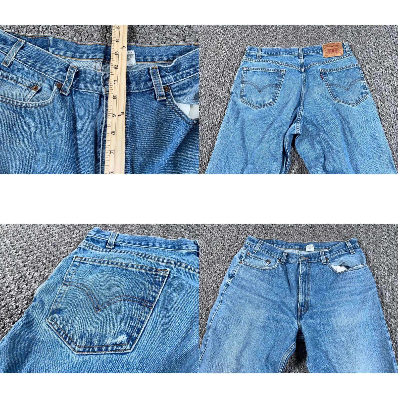 Levi's VINTAGE Levi's 550 Jeans Men’s 550 Relaxed Fit Denim 34 x 33 Blue 90s Grunge Retro Style Mens Size US 36 / EU 52 - 8 Thumbnail
