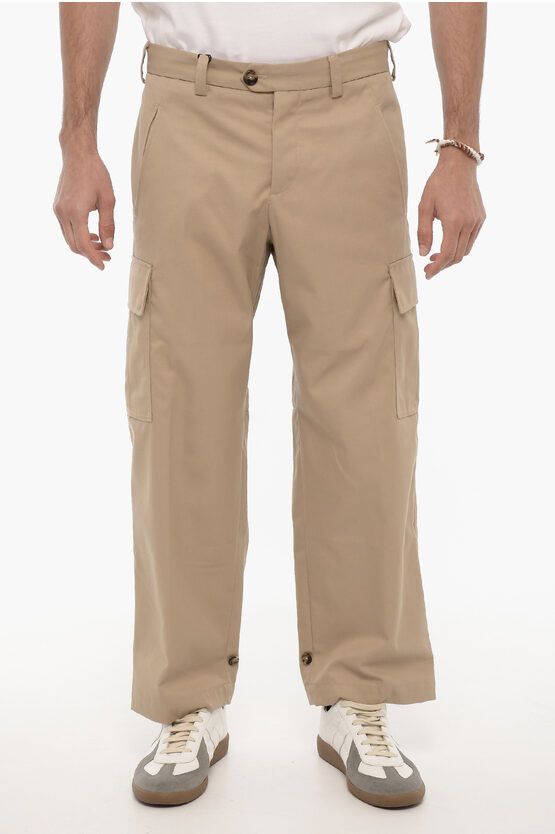 image of Pt01 Regular Waist Solid Color The Hunter Cargo Pants in Beige, Men's (Size 32)