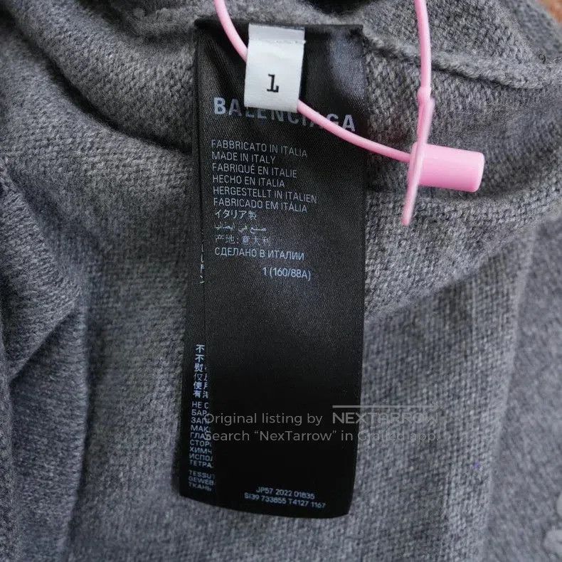 Balenciaga Balenciaga Cashmere Logo Print Cardigan. Size US L / EU 52-54 / 3 - 5 Thumbnail