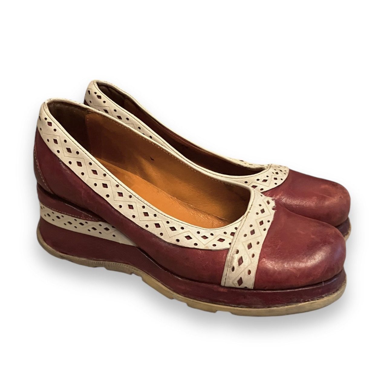 Vintage Eject 90s Vintage Leather platform heels Ultra rare Size US 8 / IT 38 - 4 Thumbnail