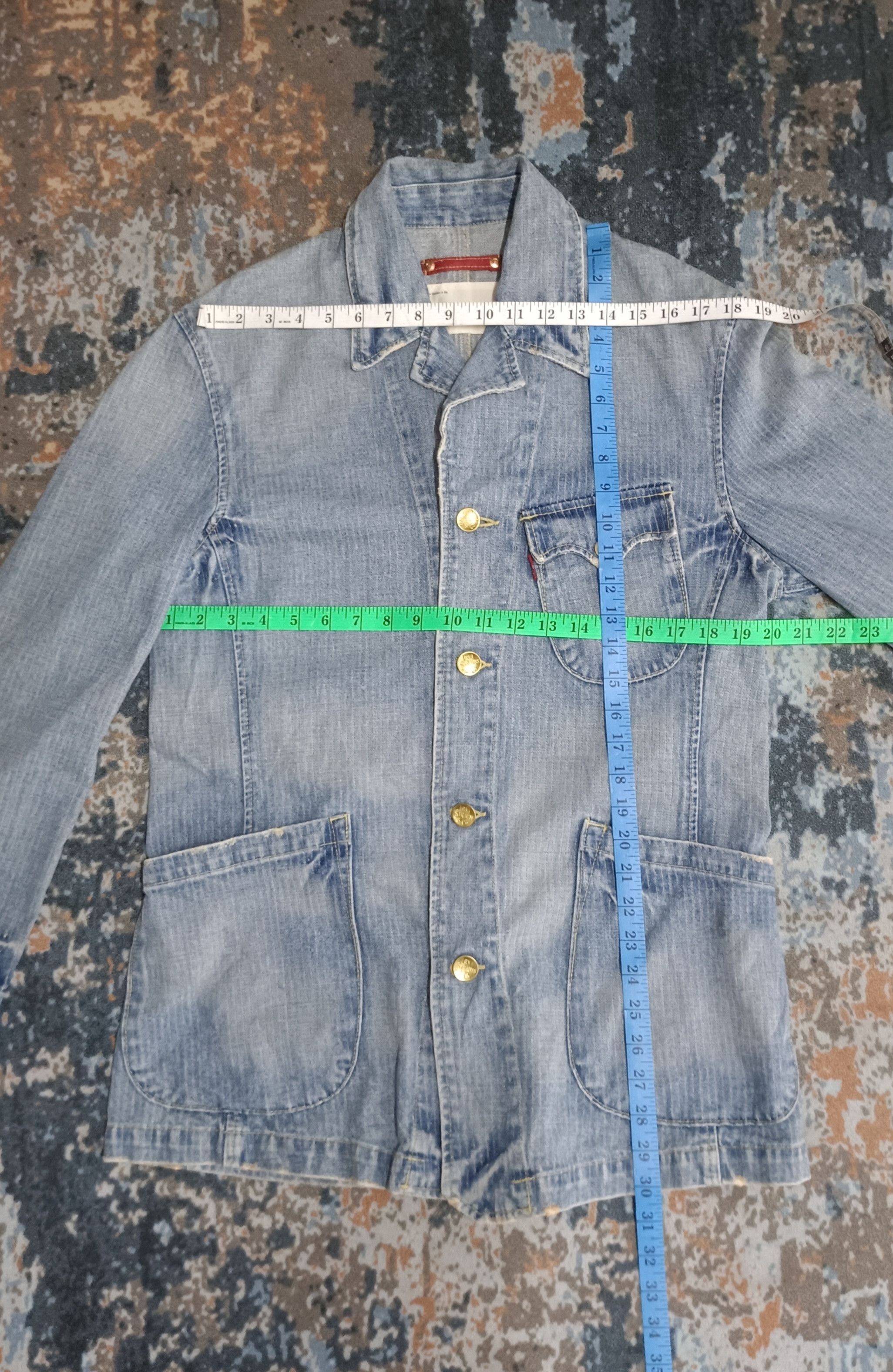 Levi's Vintage Clothing 🔥 Levi's Red Loop Hikory Chroe Denim Jacket Size US M / EU 48-50 / 2 - 16 Thumbnail