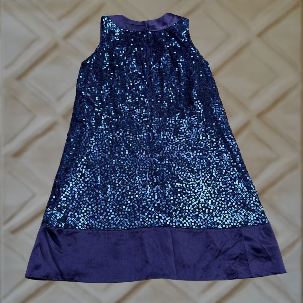 Betsey Johnson Betsey Johnson Satin Evening Sequin Sparkle Shift Dress Women 6 Blue Size M / US 6-8 / IT 42-44 - 1 Thumbnail
