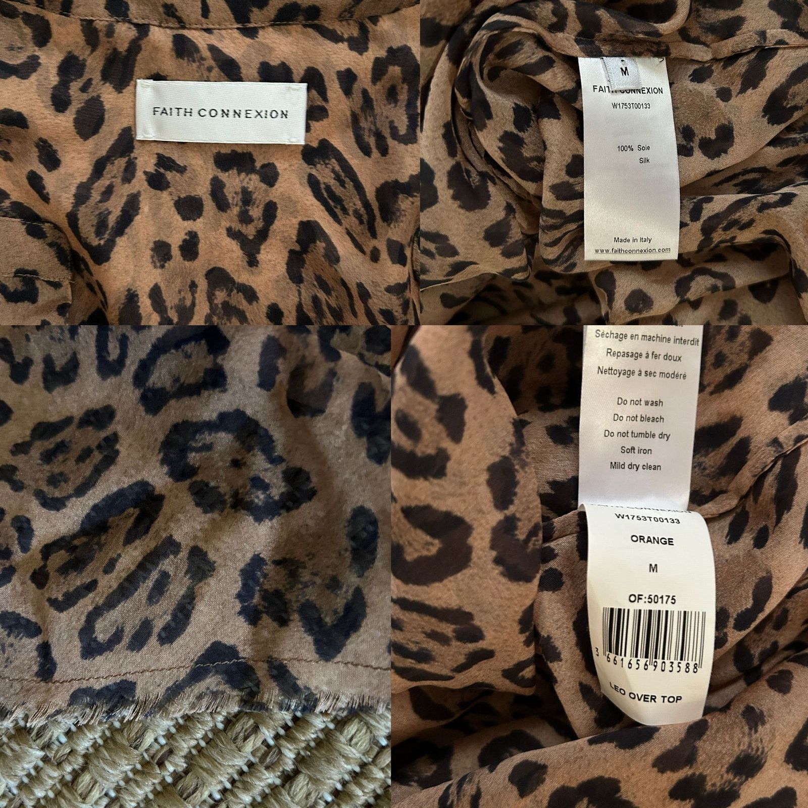 Faith Connexion Faith Connexion Leopard Silk Tunic Blouse – 100% Silk Size M / US 6-8 / IT 42-44 - 6 Thumbnail