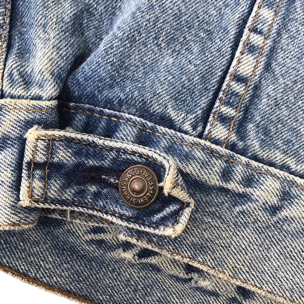 Levi's Vintage Levis Denim Trucker Jacket Aztec Collar Size US M / EU 48-50 / 2 - 11 Thumbnail