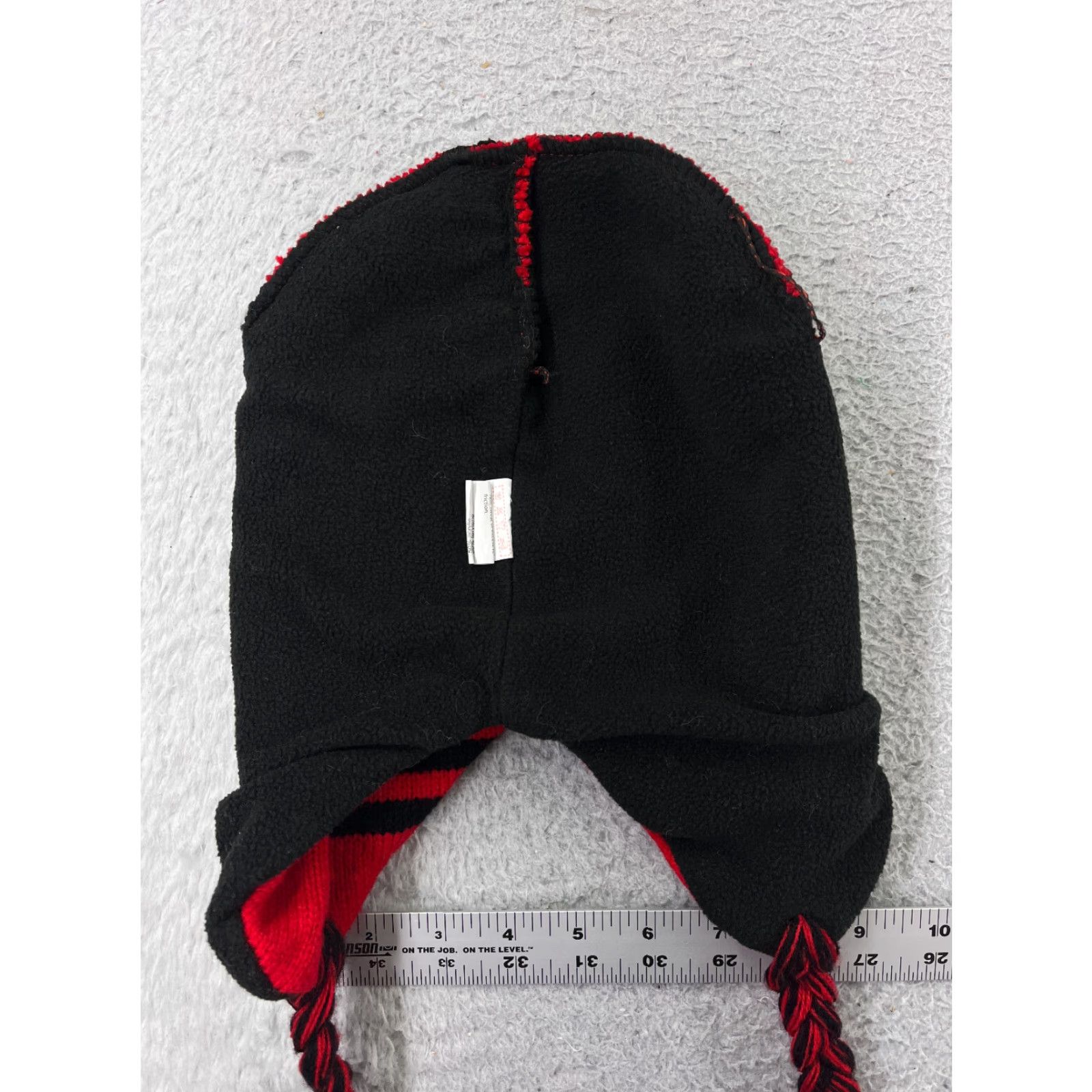 Vintage Jetline Prime Beanie Hat Adult One Size Red Knit Ear Flap Sippin’ Santas Pub Crawl 90s Theme Mens Holiday Winter Size ONE SIZE - 5 Thumbnail