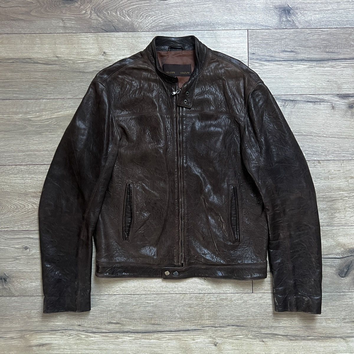 Genuine Leather × Vintage 🔥Vintage Avantgarde Genuine Leather Jacket Ramones Biker Size US M / EU 48-50 / 2 - 1 Thumbnail