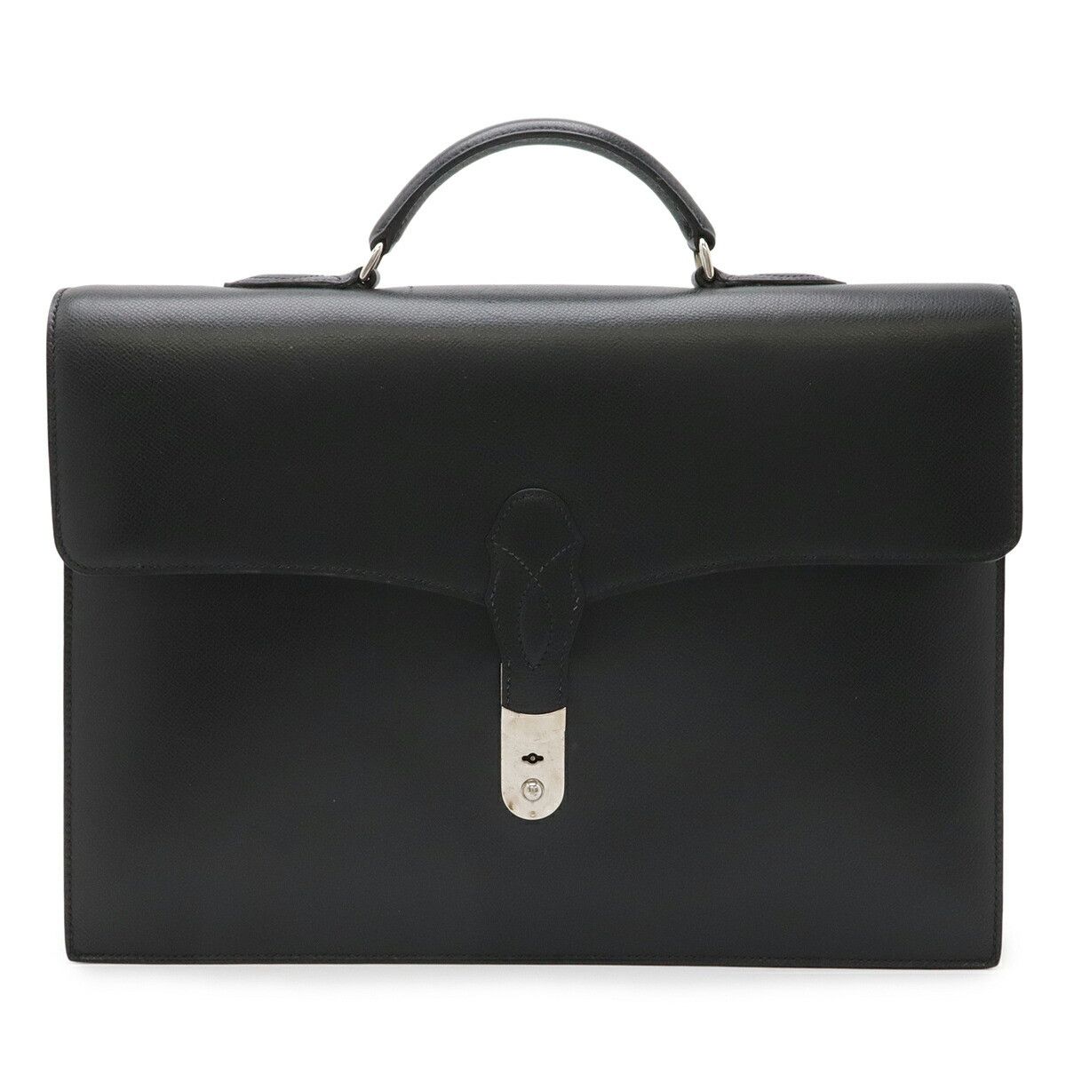 Hermes Hermes Hermes Teril Leather Briefcase Leather Business Bag Stamp H (2004) DUTY FREE for USA Size ONE SIZE - 1 Thumbnail