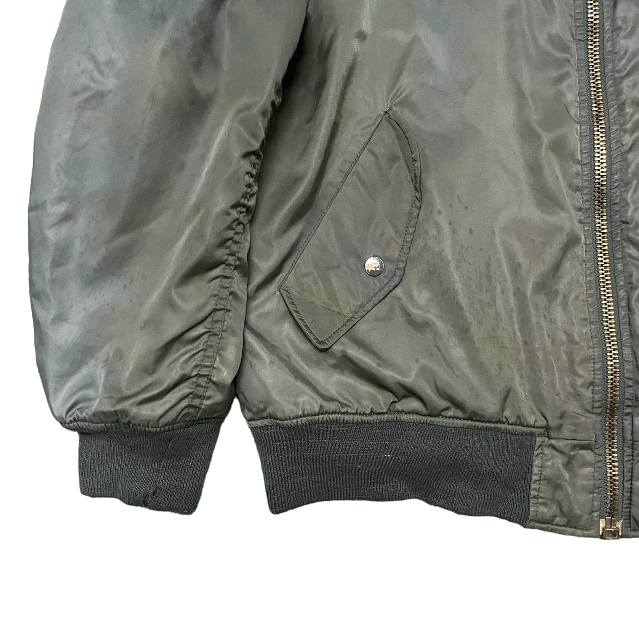 Japanese Brand Vintage Ma1 Bayleaf Military Bomber Flying Jacket Size US L / EU 52-54 / 3 - 3 Thumbnail