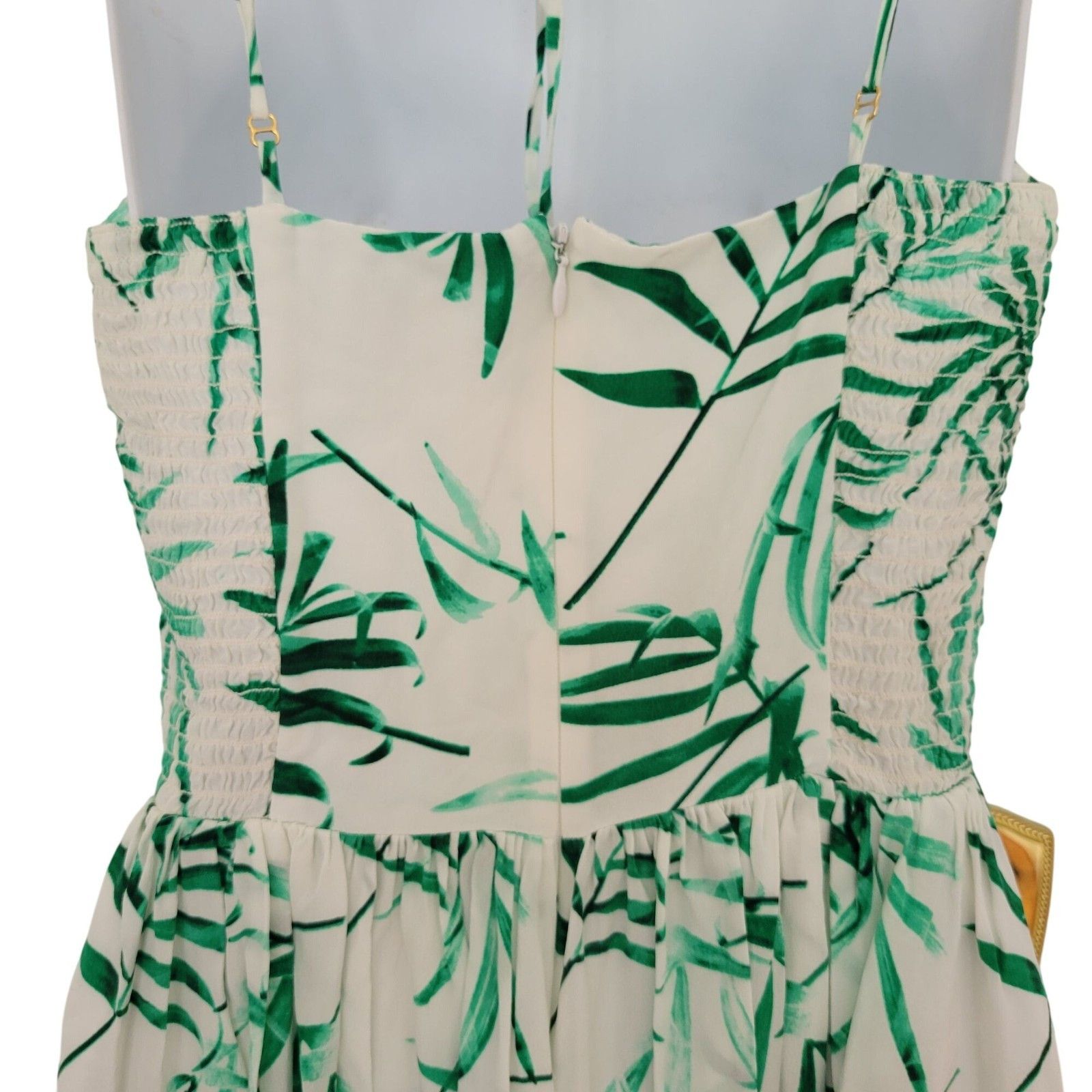 Amanda Uprichard Amanda Uprichard S Silk Green Leaf RIO Maxi Halter Dress Size S / US 4 / IT 40 - 8 Thumbnail