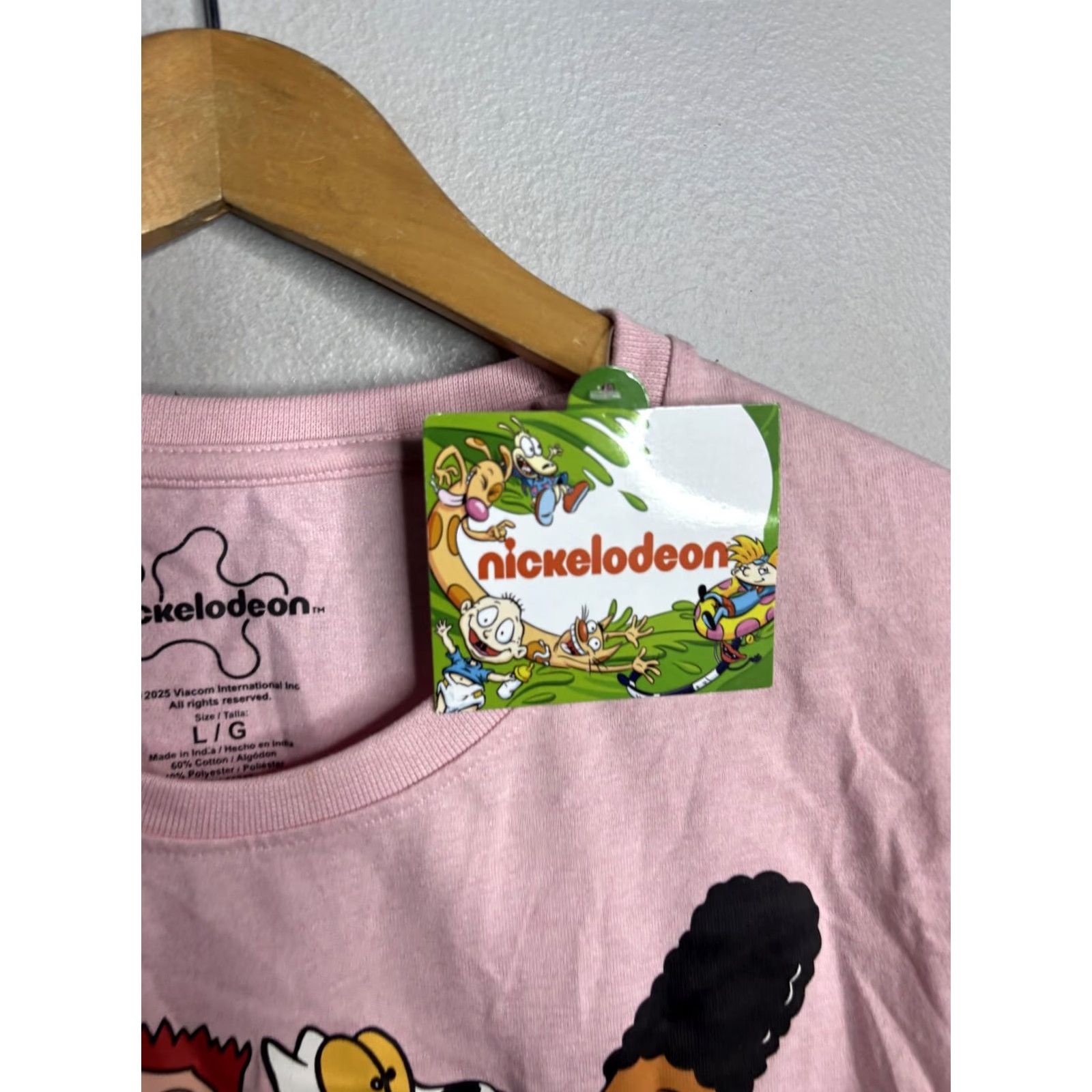 Nickelodeon Nickelodeon Shirt Mens Large Pink Nicktoons Graphic Rugrats Hey Arnold Cartoon Size US L / EU 52-54 / 3 - 3 Thumbnail