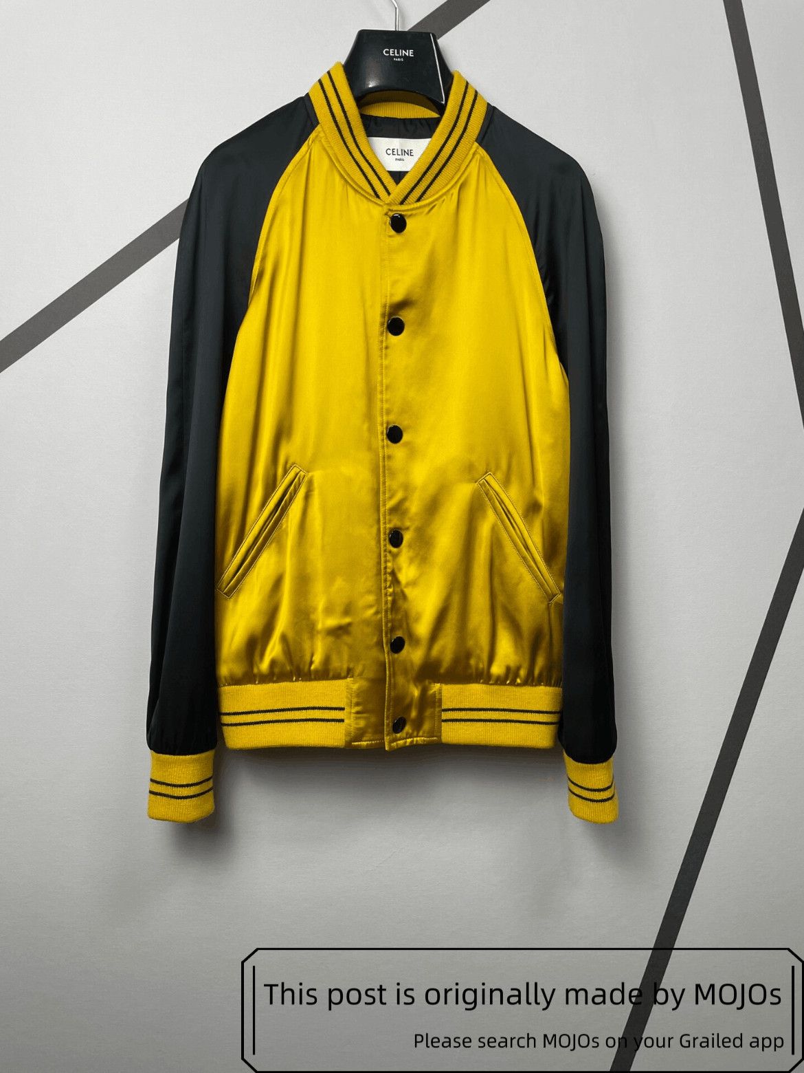 Celine Sz 48 Celine 21SS Back Logo Patch Satin Jacket mojos204723 Size US M / EU 48-50 / 2 - 2 Thumbnail