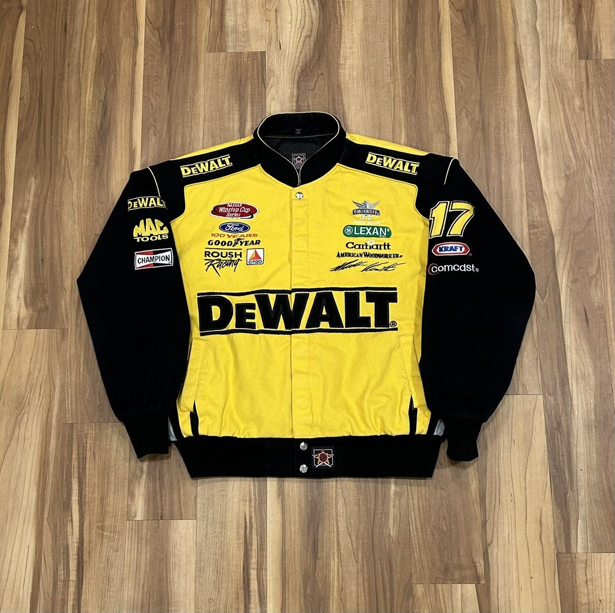 JH Design Vintage JH Designs NASCAR Matt Kenseth DeWalt Racing Jacket Size US XL / EU 56 / 4 - 1 Thumbnail