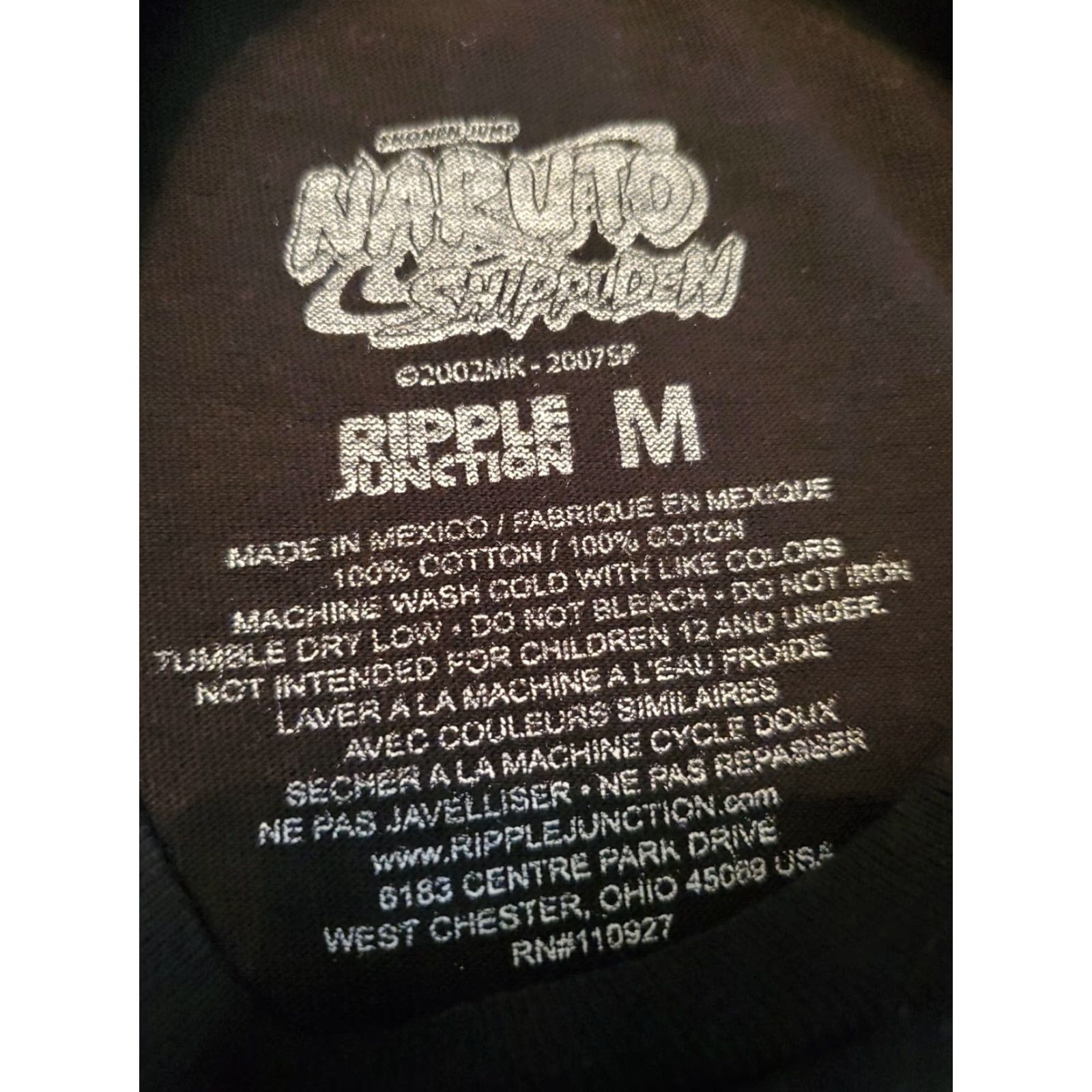 Ripple Junction Ripple Junction Naruto Village Graphic Tee Black Size M T-Shirt Mens Anime Cotton Short Sleeve Crew Neck Shirt Size US M / EU 48-50 / 2 - 2 Thumbnail