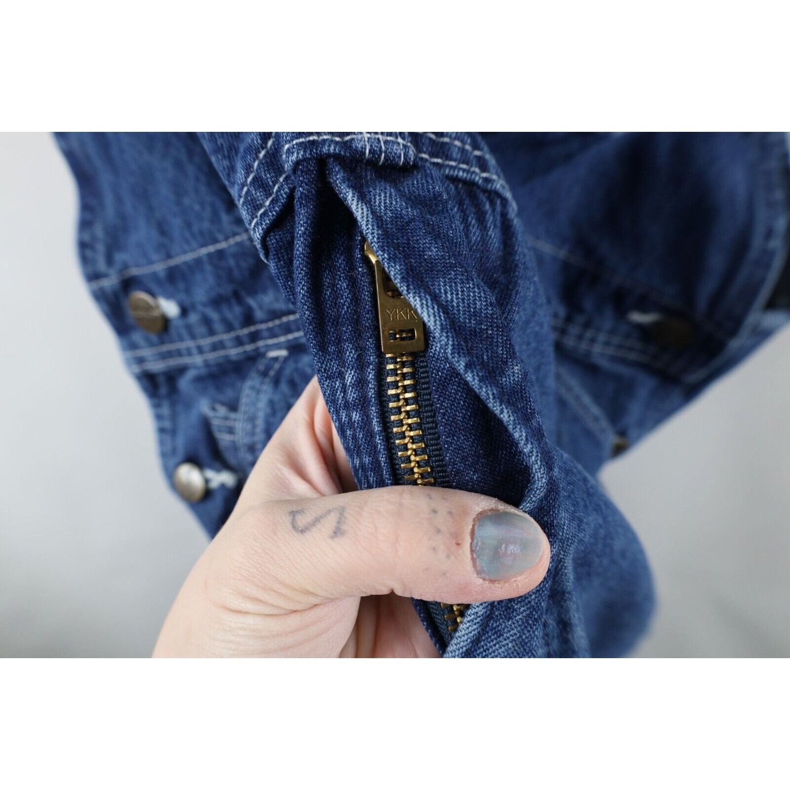 Carhartt × Vintage Vintage 90s Carhartt Distressed Spell Out Denim Overalls Size US 42 / EU 58 - 8 Thumbnail