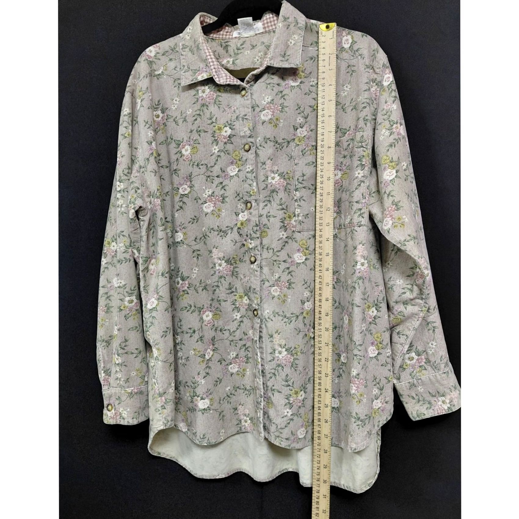 Express COMPAGNIE INTERNATIONALE EXPRESS Floral Button-Up Shirt Long Sleeve L Womens Size L / US 10 / IT 46 - 6 Thumbnail