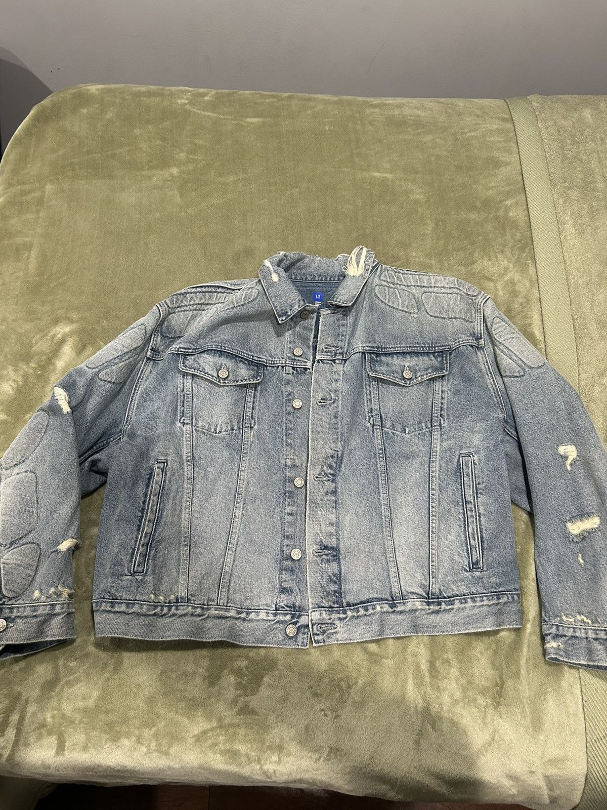 ジャケット・アウター Yeezy gap denim jacket yzy XS grey USA Yeezy Gap Engineered by Balenciaga Padded Denim Jacket Size