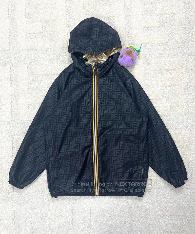 Fendi Black Reversible Zip Jacket.