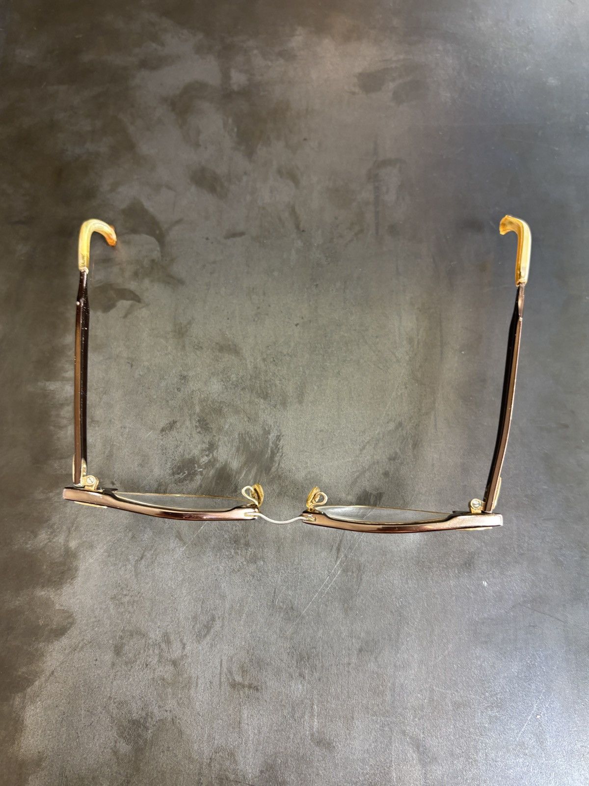 Shuron 1960s Shuron Frames Vintage Eyeglasses Horn Rim USA Gold Size ONE SIZE - 16 Thumbnail