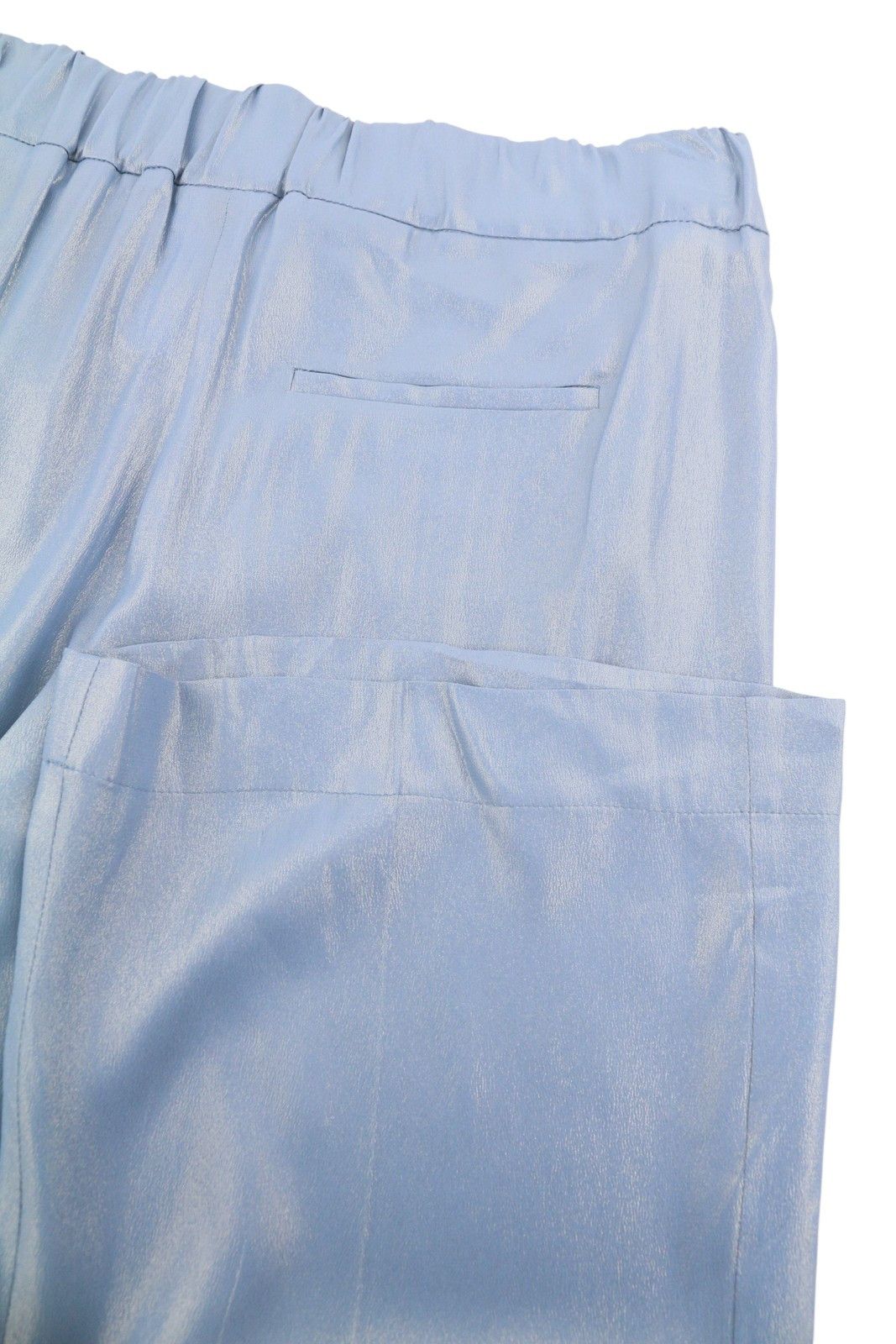 Max Mara EU38 Light Blue Glitter Silk Ankle Flared Trousers 88744 Size 28" / US 6 / IT 42 - 5 Thumbnail