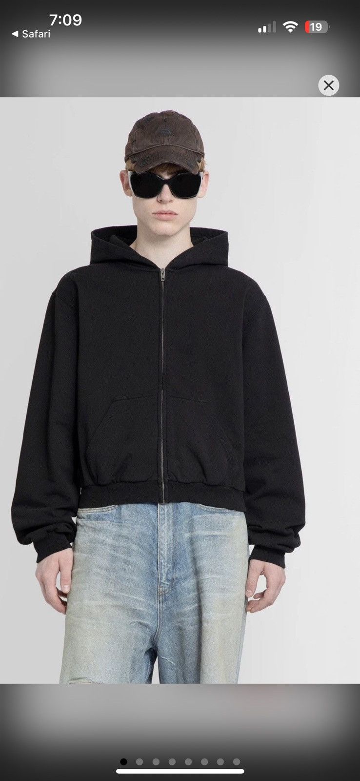 Balenciaga Balenciaga tab worn zip up hoodie Size US XL / EU 56 / 4 - 8 Thumbnail