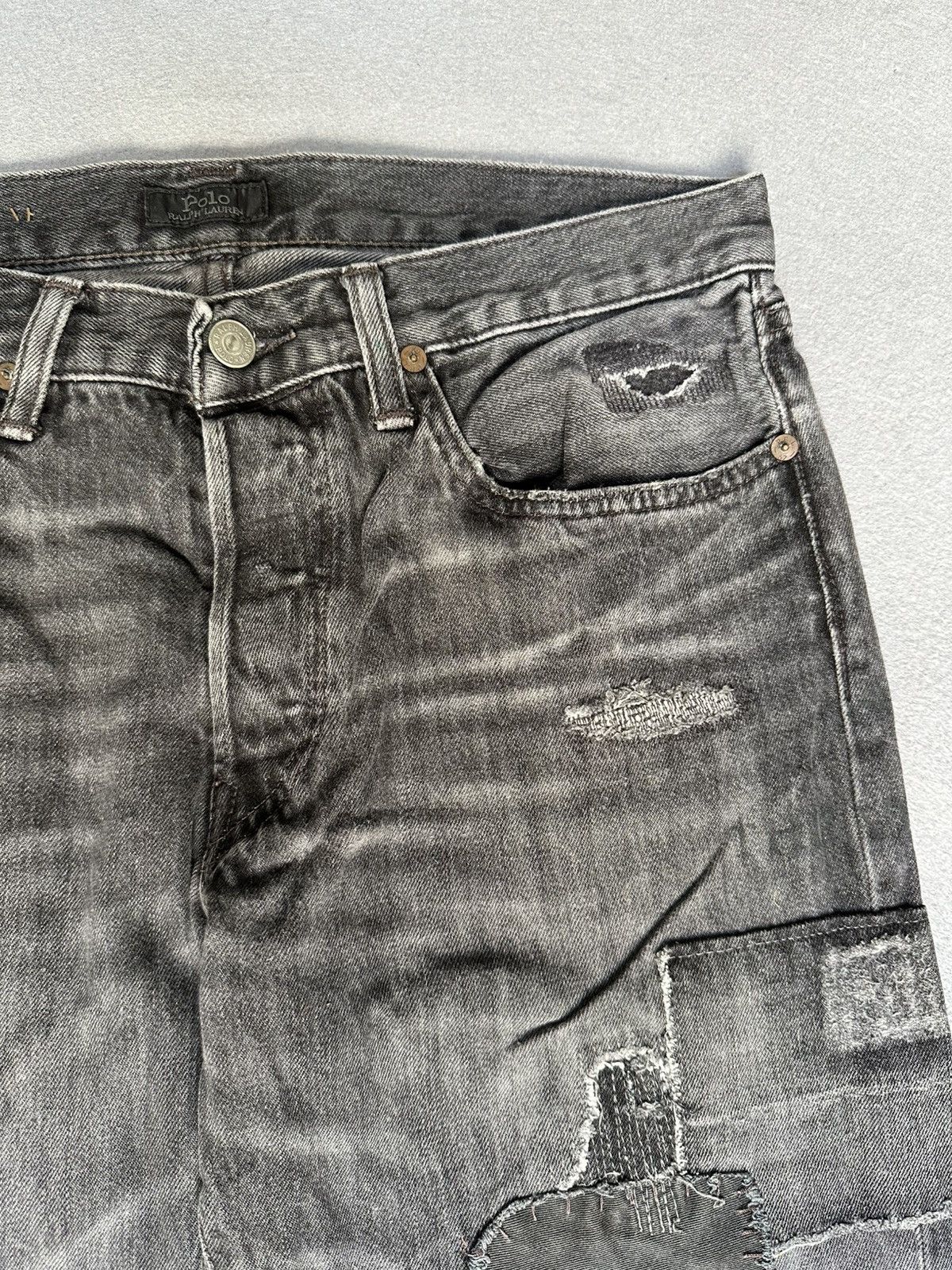 Polo Ralph Lauren Polo Ralph Lauren Patchwork Distressed Denim Size US 32 / EU 48 - 10 Thumbnail