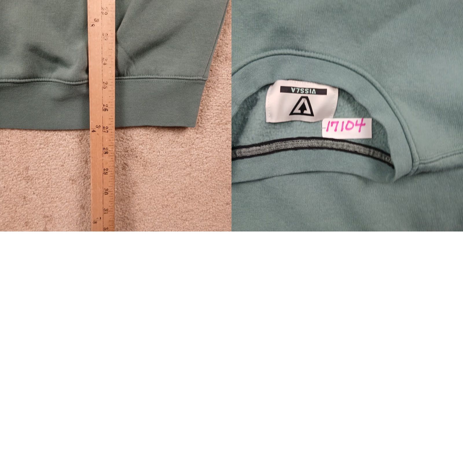 Vissla Vissla Sweatshirt Crewneck Mens Medium Green Pullover Knit Cotton Polyester Embroidered Logo All Seasons Classic Beach College Designer Regular Size US M / EU 48-50 / 2 - 8 Thumbnail