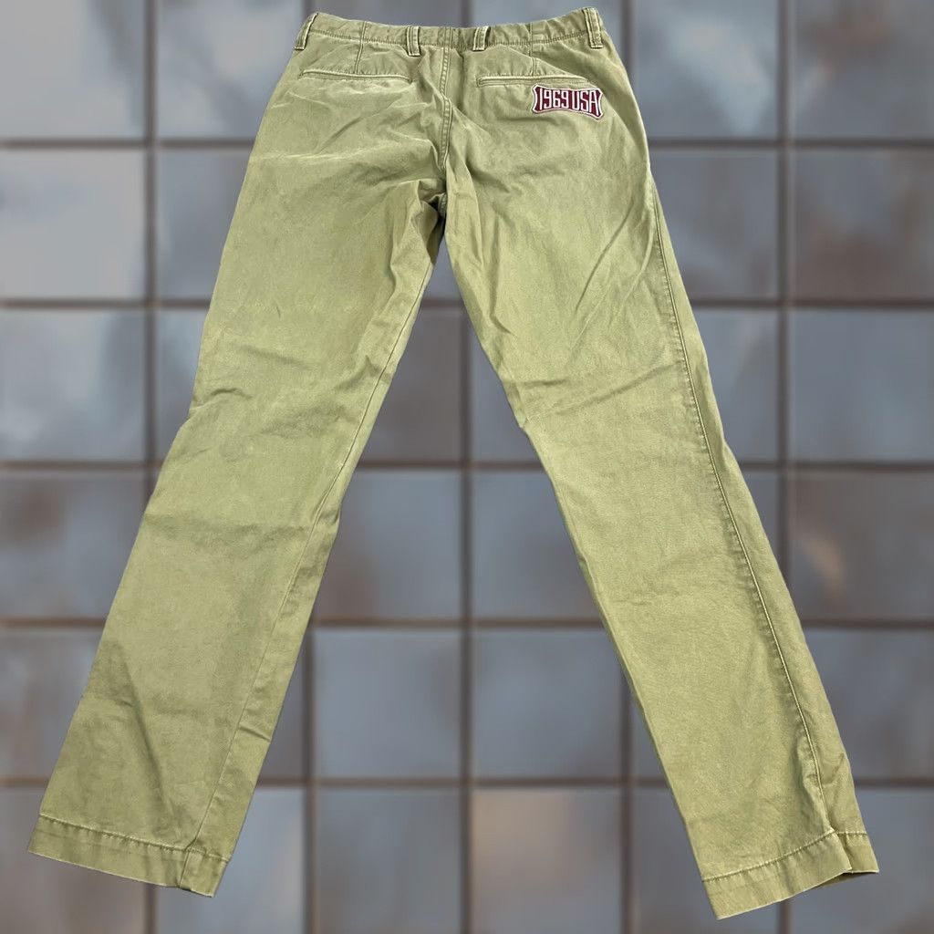 Gap GAP Chino Trousers Pants Slim Tapered Fit 30 Green Applique Patch USA Mens Size US 30 / EU 46 - 1 Thumbnail