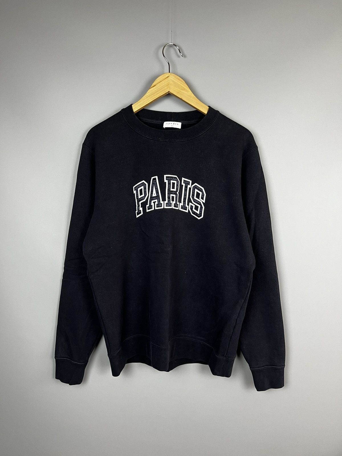 Sandro LAST DROP (L) Sandro Paris men's sweatshirt big logo “Paris” Size US L / EU 52-54 / 3 - 1 Thumbnail