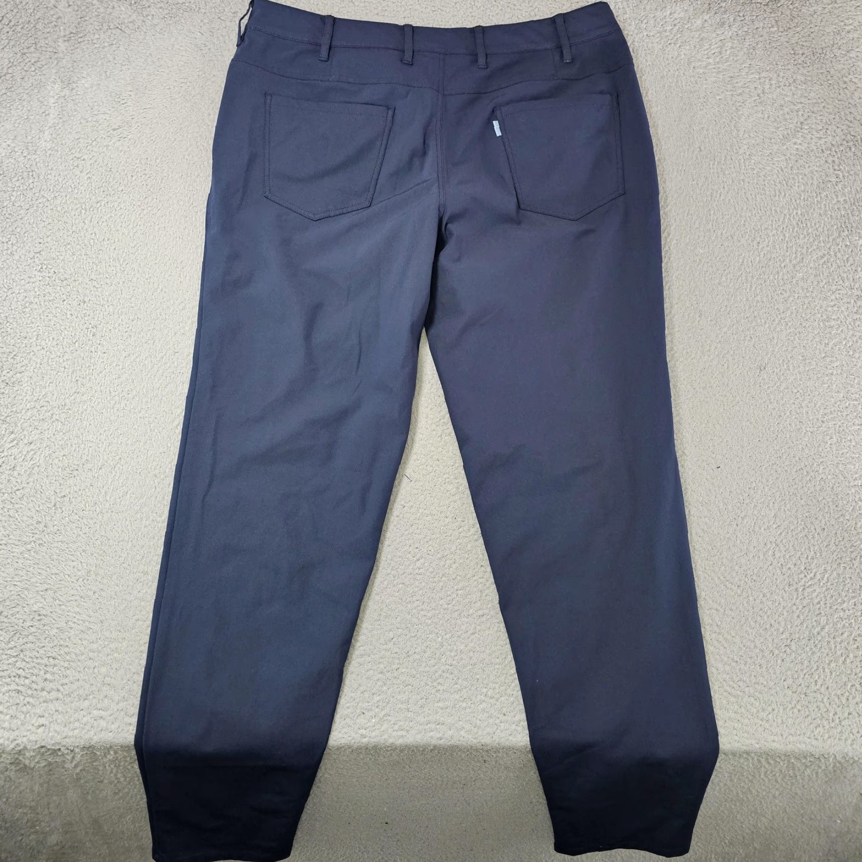 Vintage Sene Pants Mens 36x31 Blue Stretch Chino 5 Pocket Casual Tech Performance Travel Size US 36 / EU 52 - 6 Thumbnail
