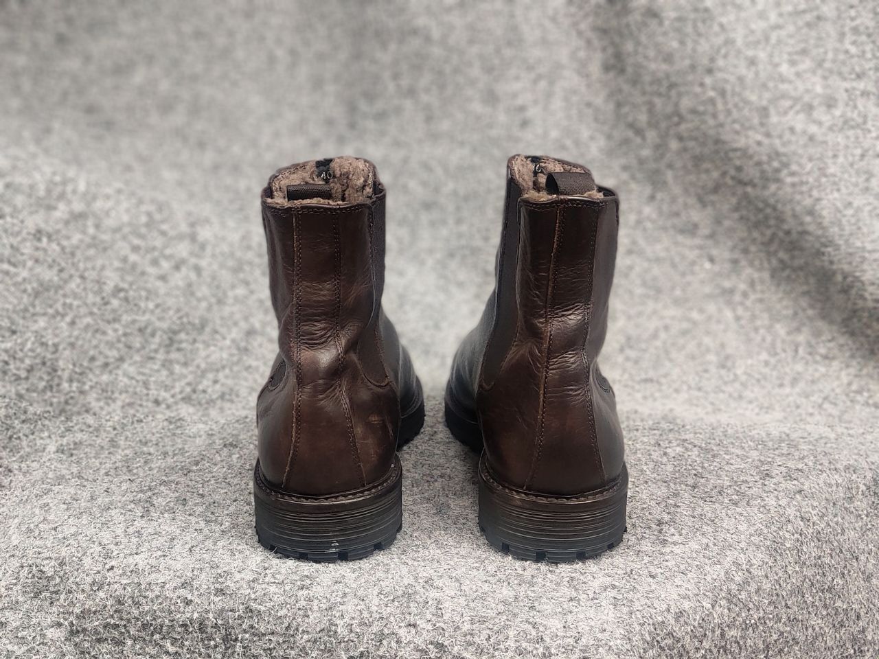 Le Grande Bleu (L.G.B.) St. Moritz Design leather fur chelsea Ankle Pull On Boots Size US 10 / IT 40 - 13 Thumbnail
