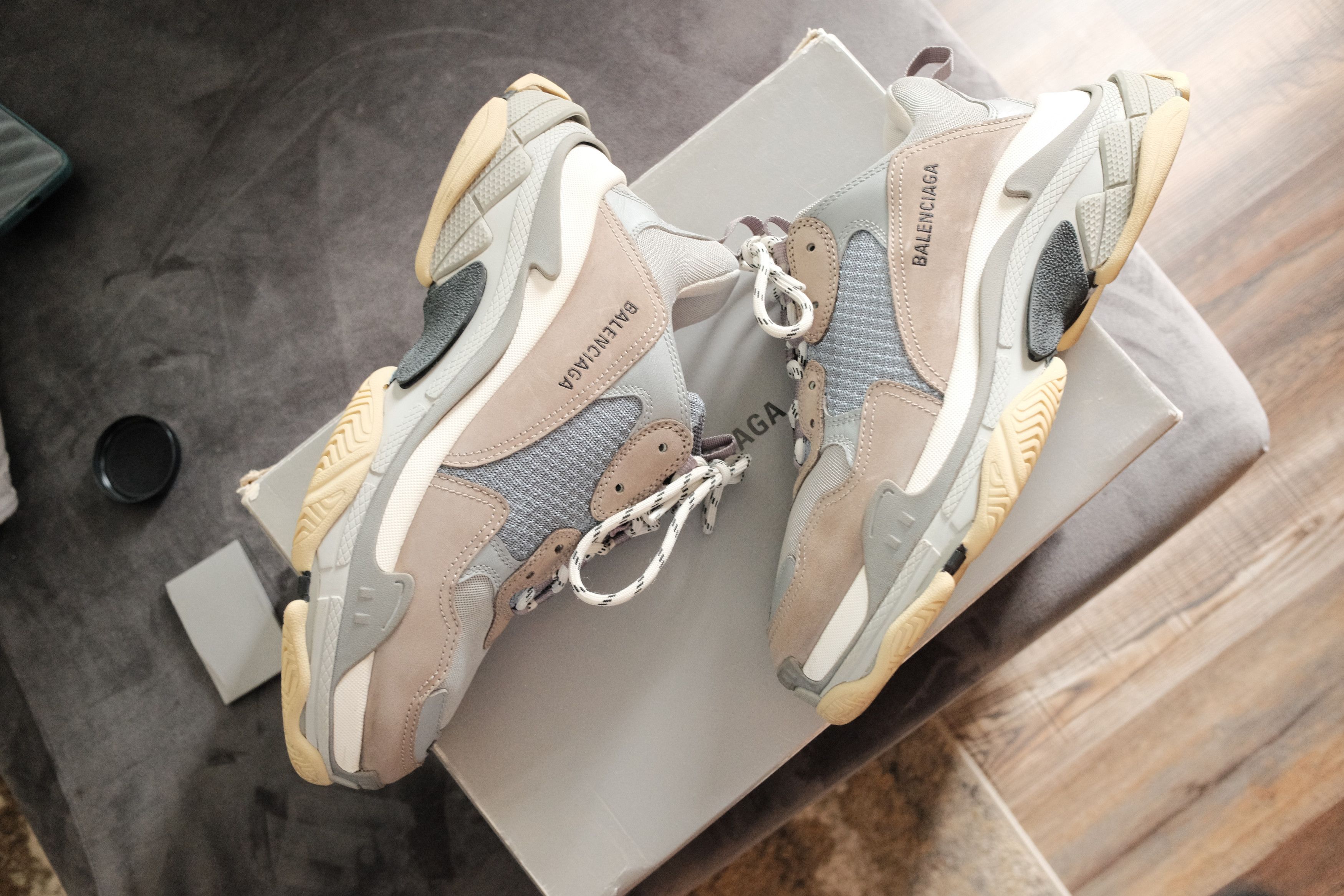 Balenciaga Balenciaga Triple S Grey/Brown Size US 11.5 / EU 44-45 - 1 Thumbnail