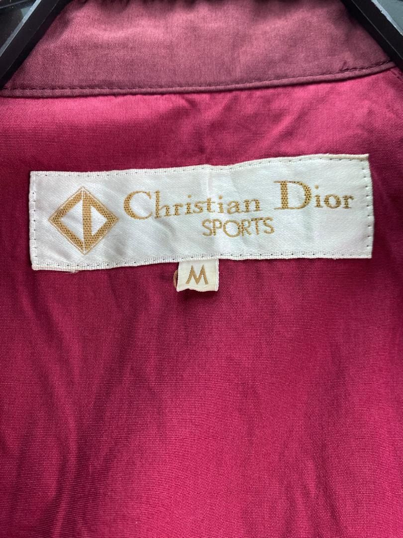 Christian Dior Monsieur × Vintage Vtg 90s Christian Dior Sport burgundy red bomber jacket Size M / US 6-8 / IT 42-44 - 6 Thumbnail