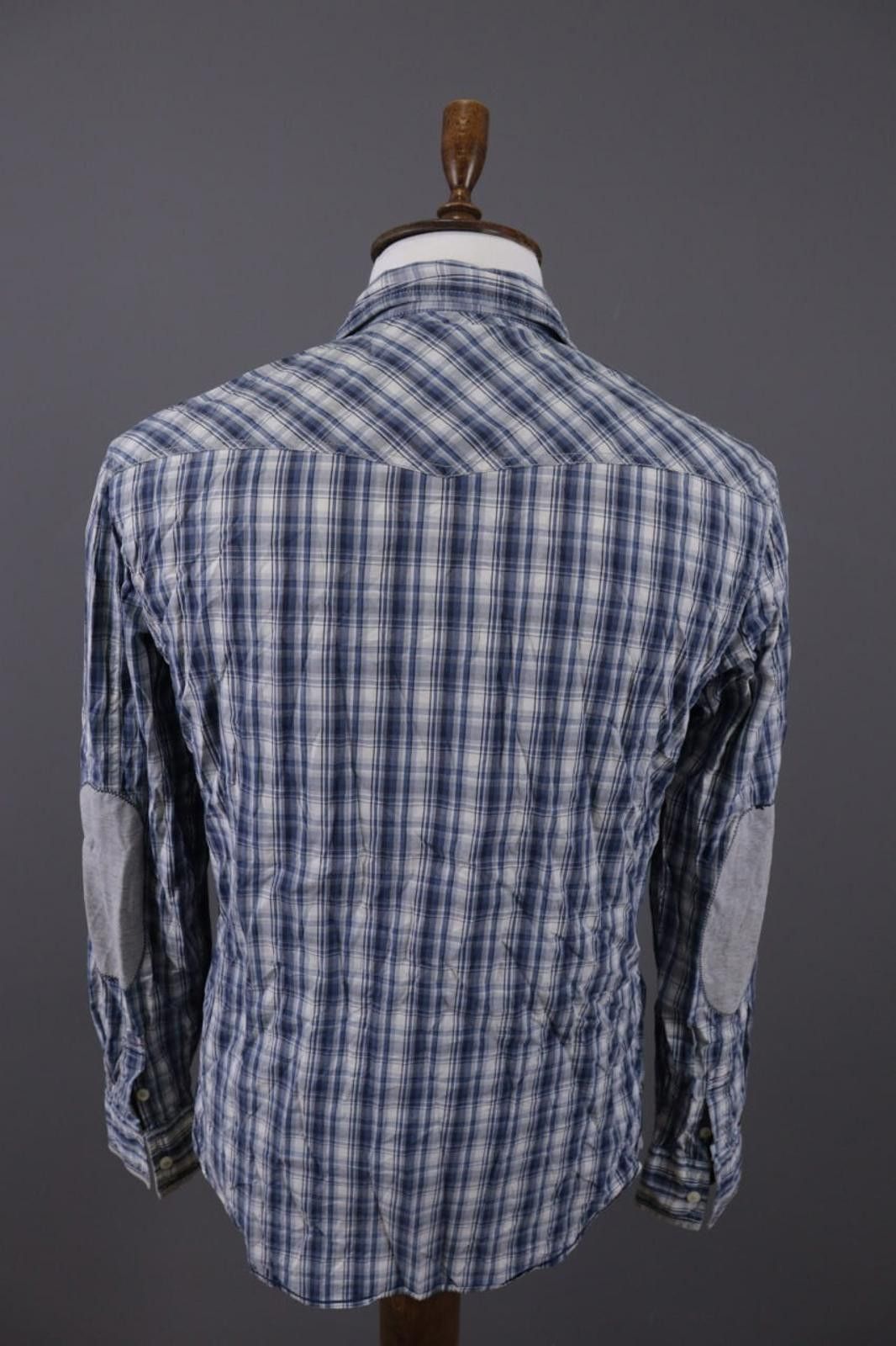 Napapijri Napapijri Geographic Blue Check Button Down Shirt Size L Size US L / EU 52-54 / 3 - 7 Thumbnail